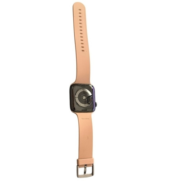 Apple Watch Series 5 Black Aluminum Smart Watch 44mm Blush Band - Picture 5 of 7